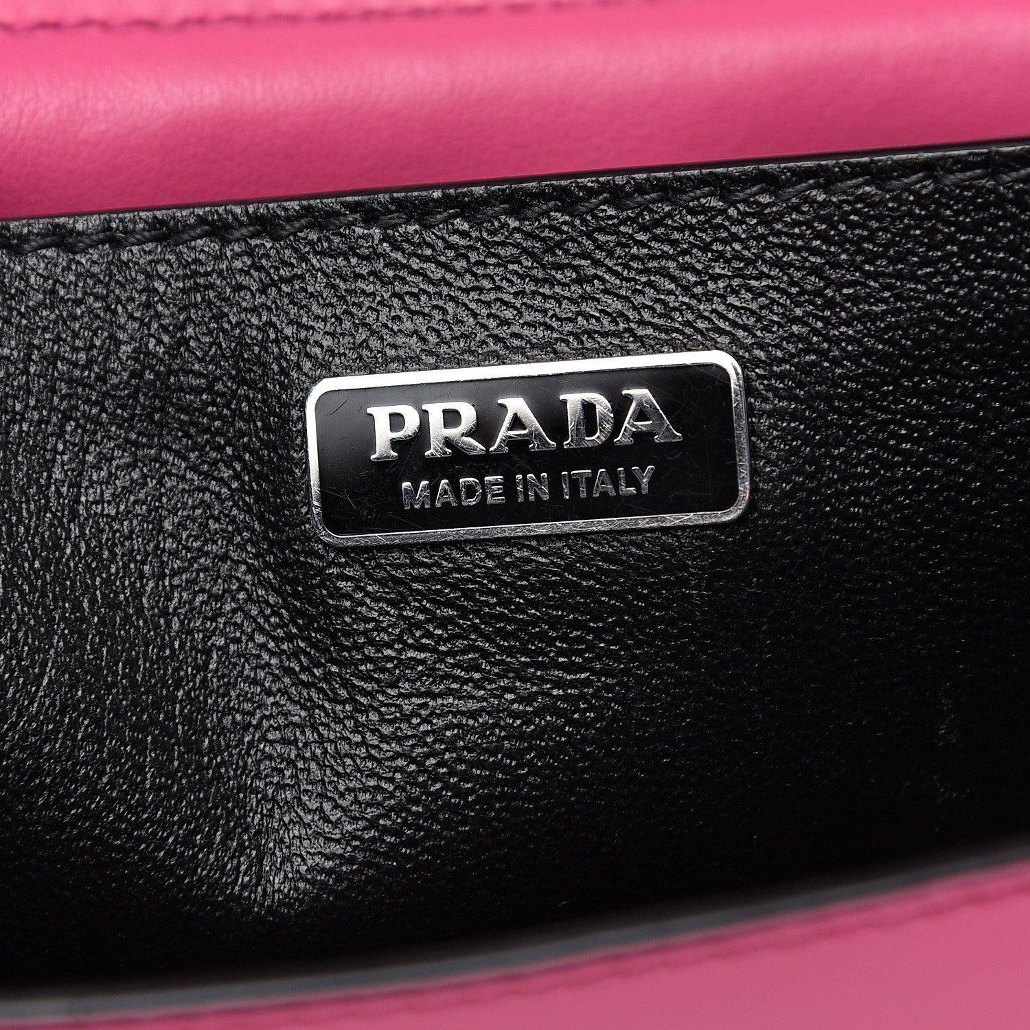Prada City Calf Saffiano Studded Cahier Bag Fuxia Black 5 of 10