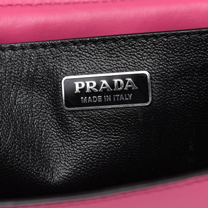 Prada City Calf Saffiano Studded Cahier Bag Fuxia Black 5 of 10