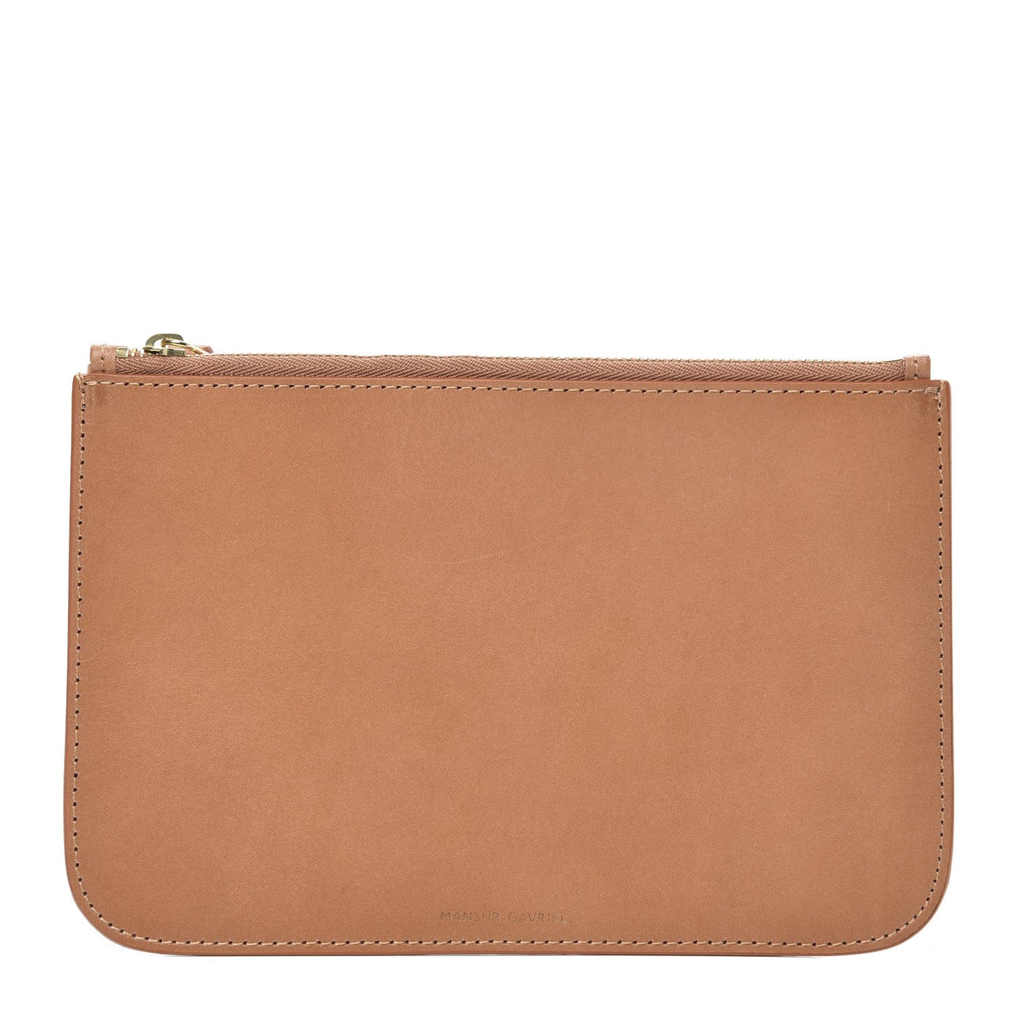 Vegetable Tanned Calfskin Bucket Bag Pouch Cammello