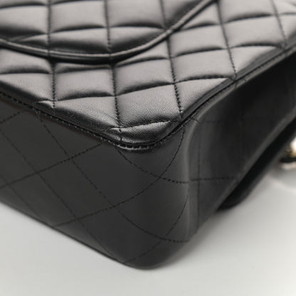 Chanel Lambskin Quilted Medium Double Flap Black 11 of 17