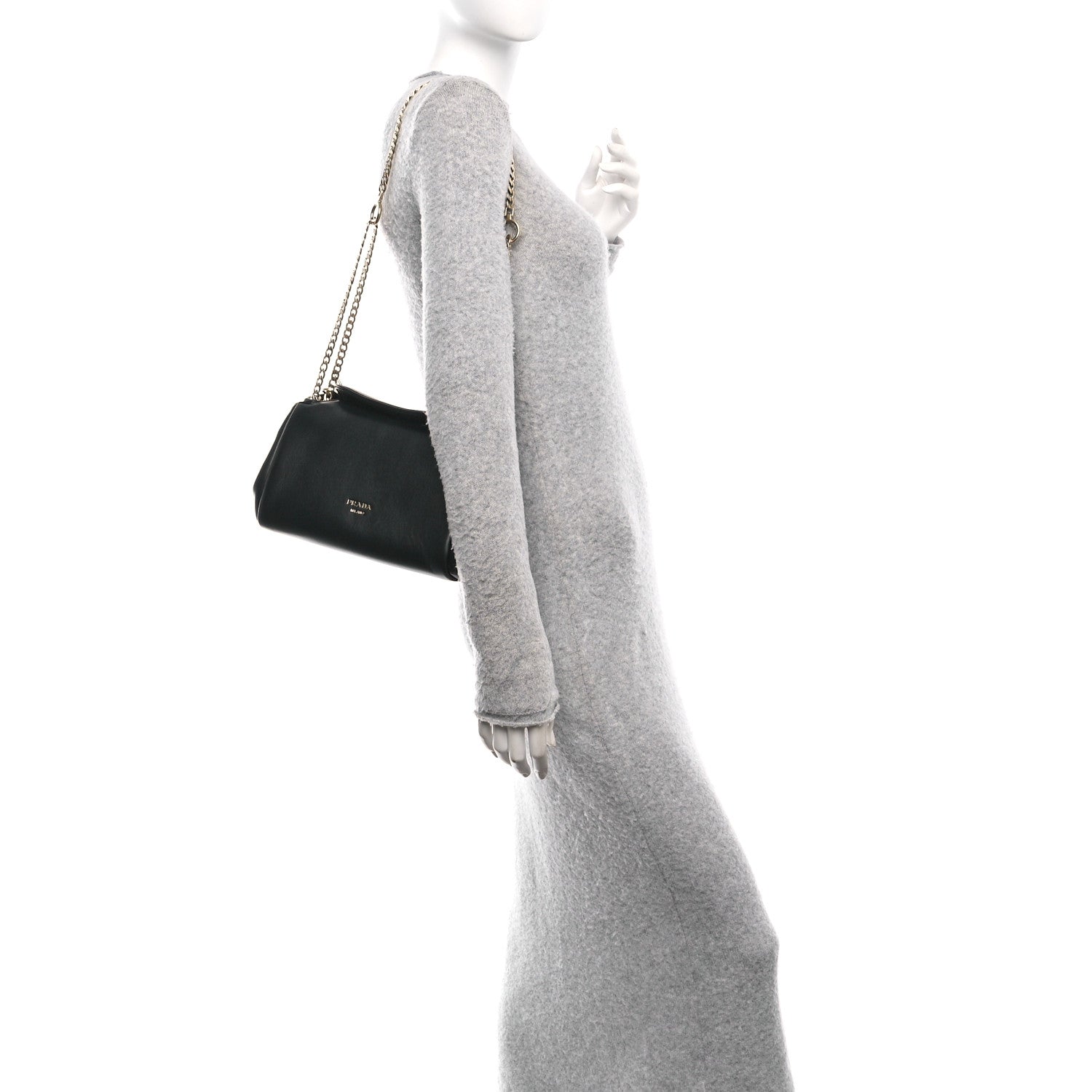 Prada Nappa Small Tumulte Bag Black 2 of 9