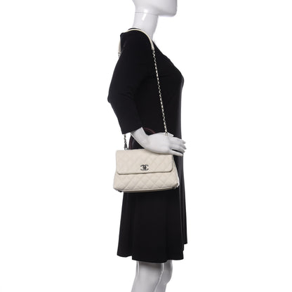 Chanel Caviar Lizard Quilted Mini Coco Handle Flap White 2 of 10