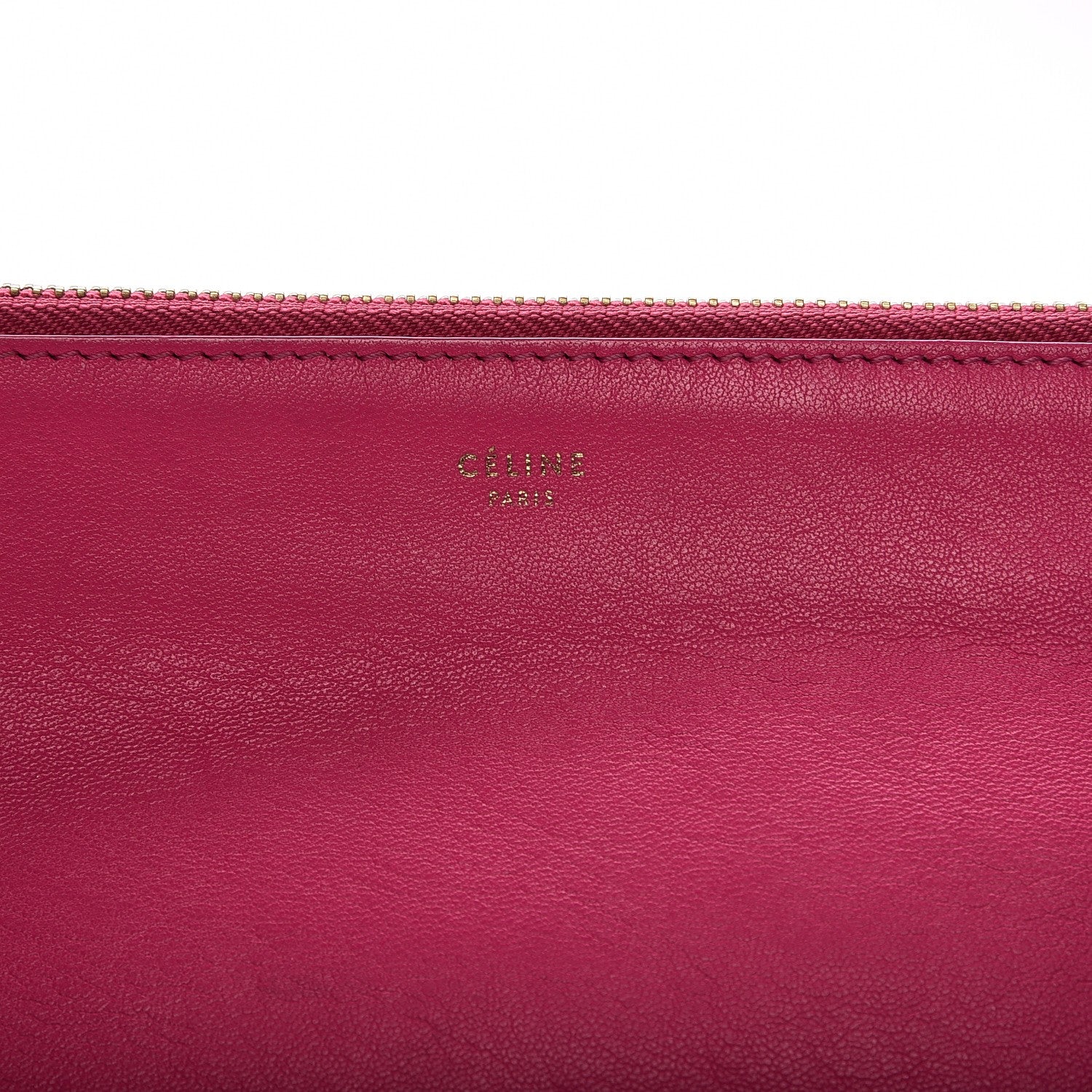 Celine Lambskin Large Trio Crossbody Bag Fuchsia 8 of 8