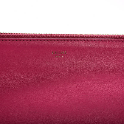 Celine Lambskin Large Trio Crossbody Bag Fuchsia 8 of 8