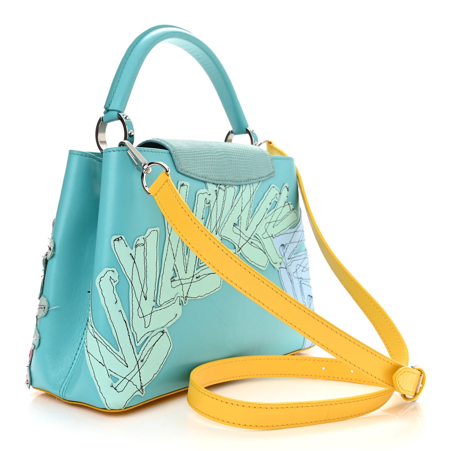 Louis Vuitton Calfskin Lizard Artycapucines Tschabalala Self PM Multicolor 3 of 10