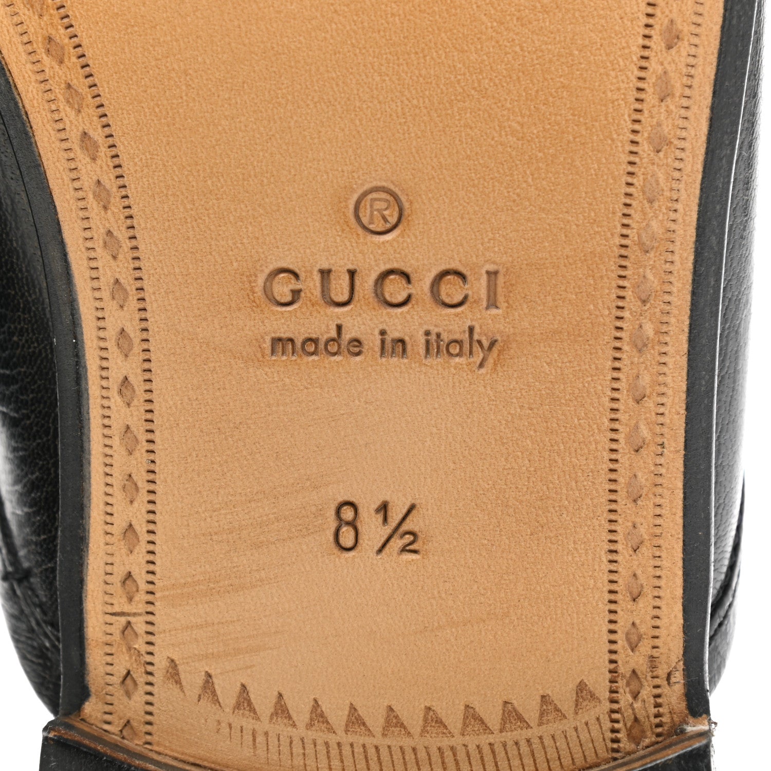 Gucci Goatskin Mens Horsebit Slippers 8.5 Black 6 of 13