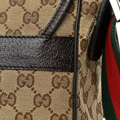 Gucci Monogram Web Medium Flap Messenger Beige Dark Brown 13 of 16