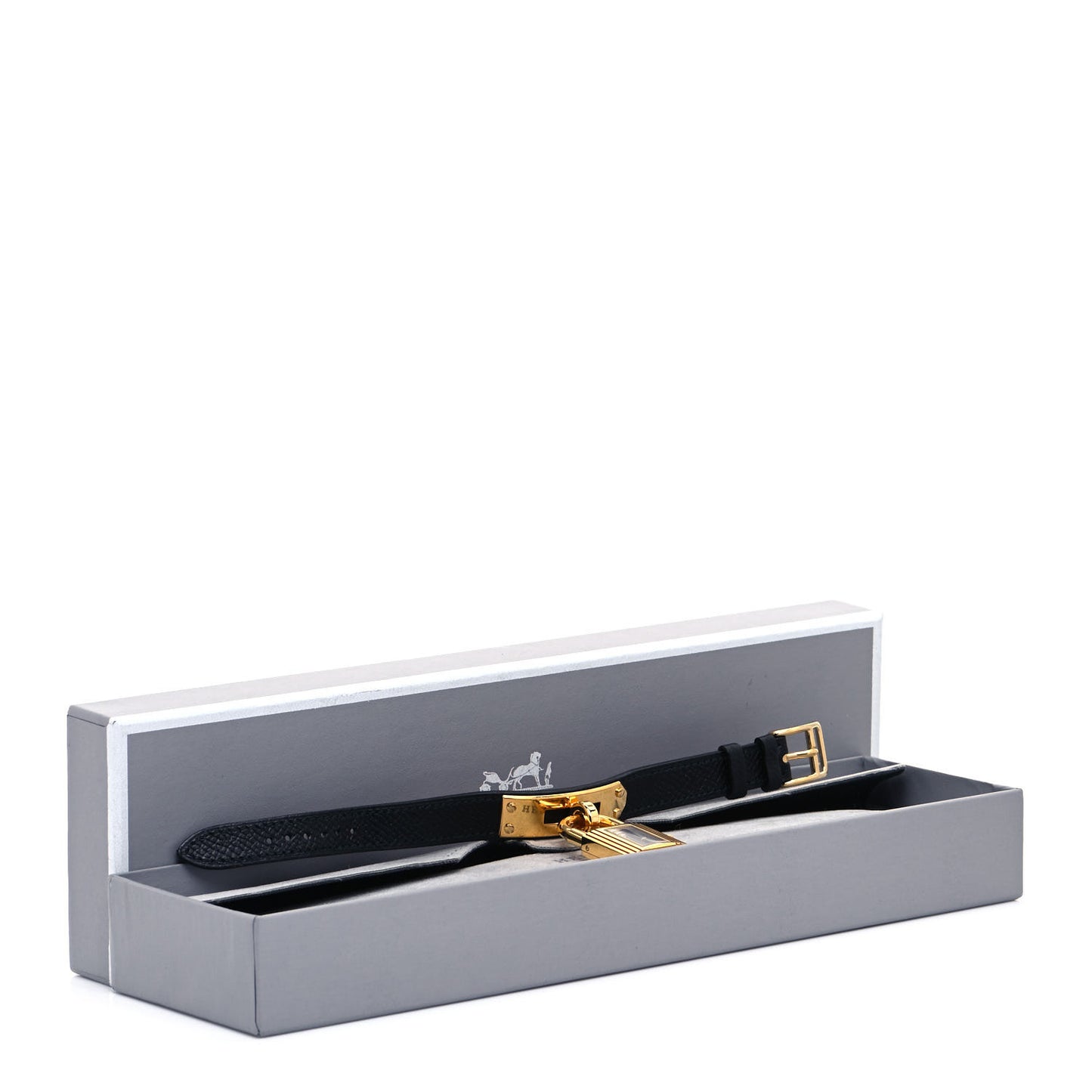 Stainless Steel Courchevel 20mm Kelly Cadena Quartz Watch Noir