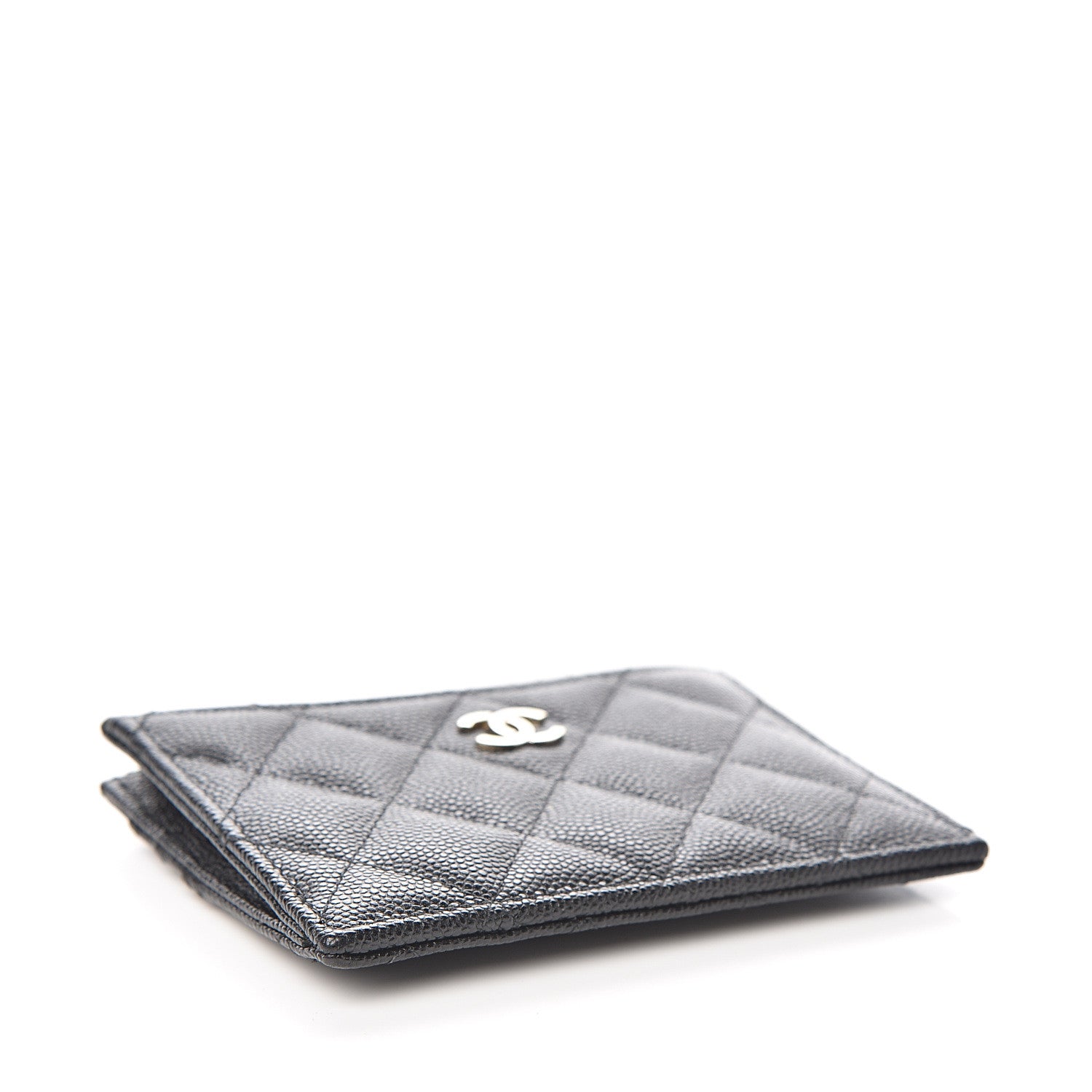 Chanel Caviar Quilted CC Zip Card Holder Black 3 of 7
