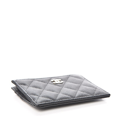 Chanel Caviar Quilted CC Zip Card Holder Black 3 of 7