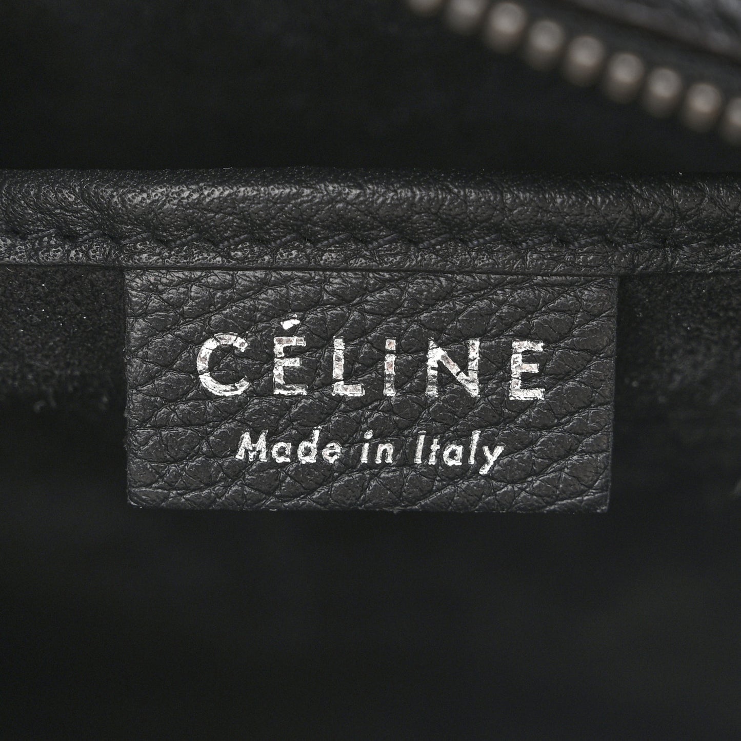 Drummed Calfskin Nano Luggage Black