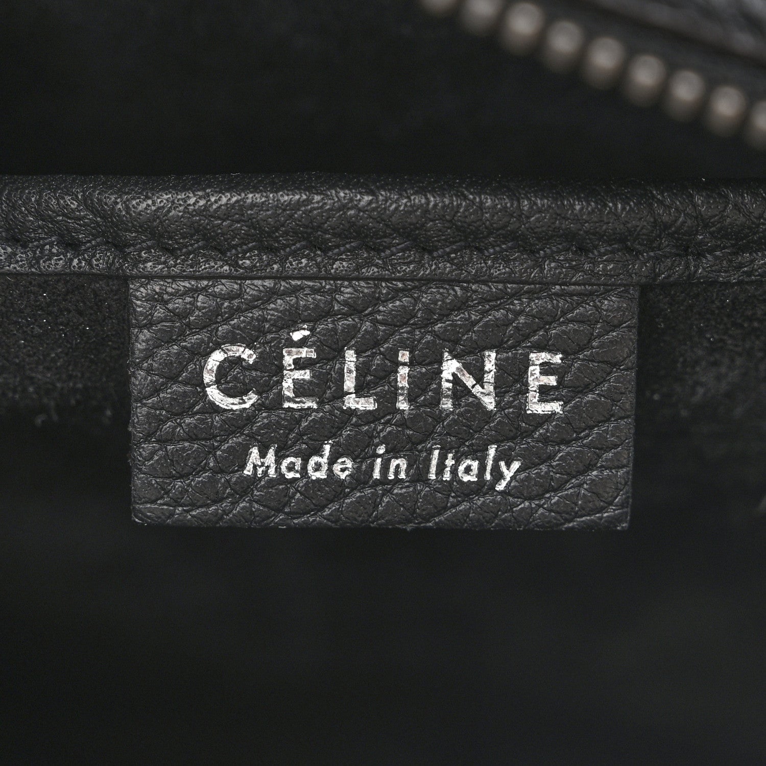 Celine Drummed Calfskin Nano Luggage Black 6 of 10