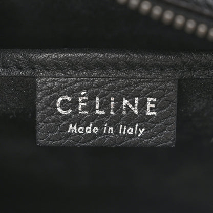 Celine Drummed Calfskin Nano Luggage Black 6 of 10