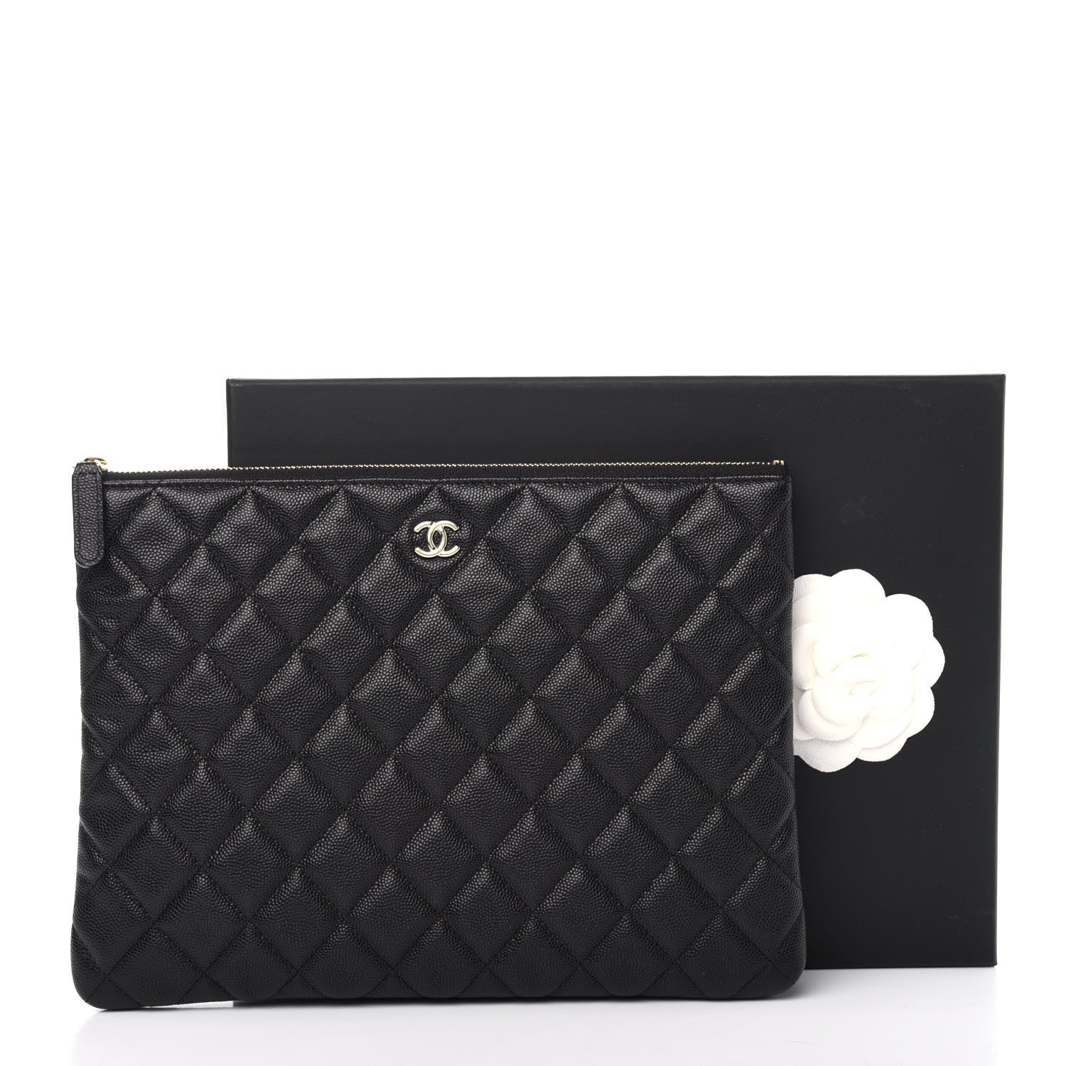 Chanel Caviar Quilted Medium Cosmetic Case Black 8 of 8