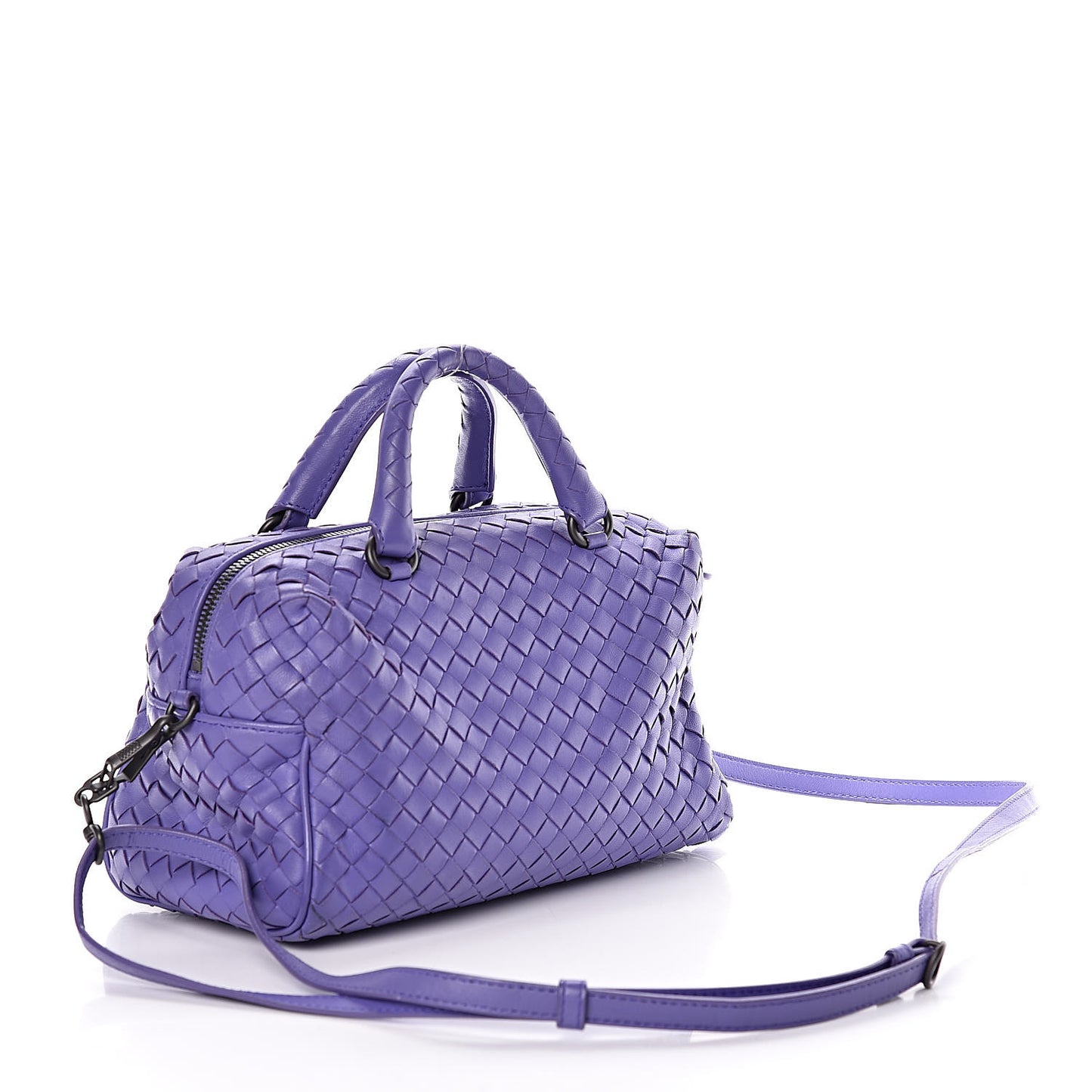 Nappa Intrecciato Mini Top Handle Bag Lavender