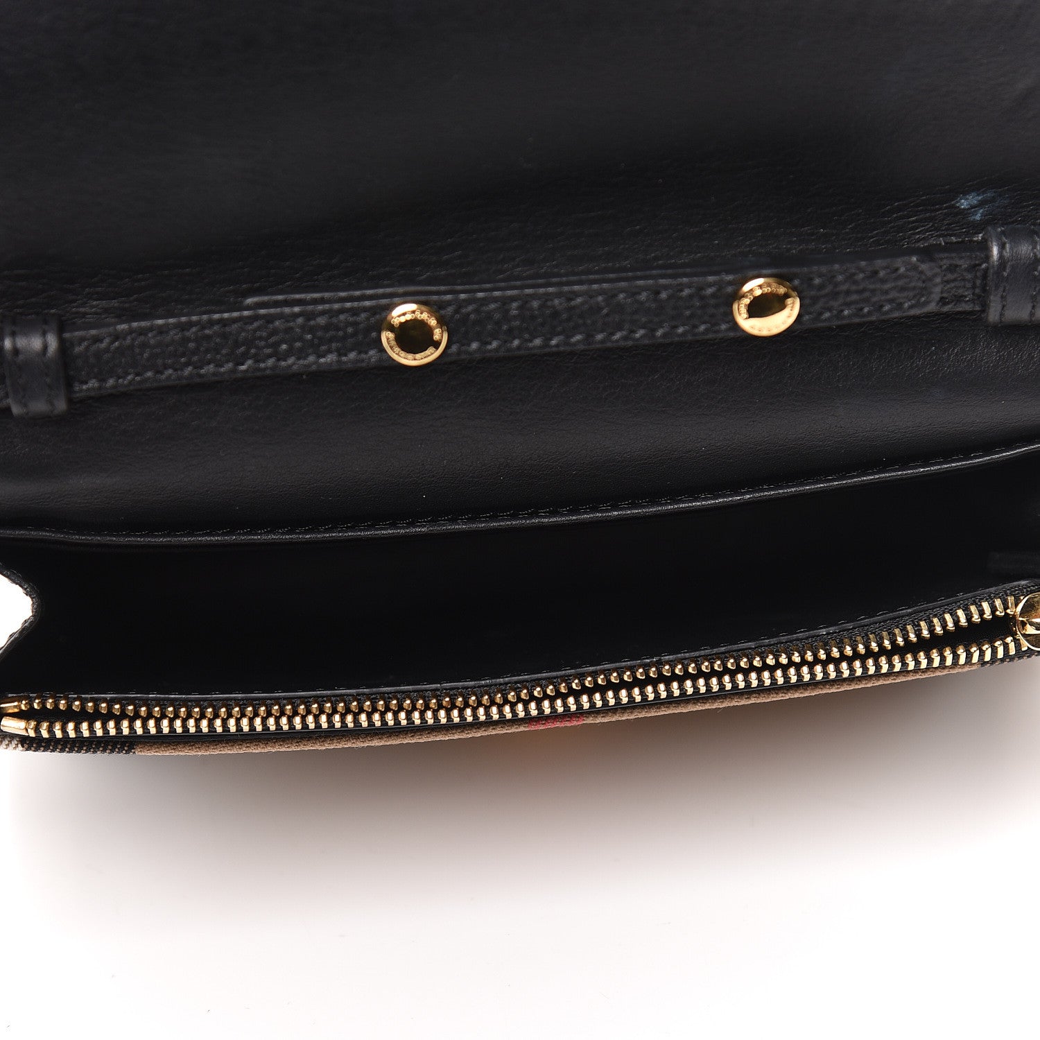 Burberry Derby Calfskin House Check Wallet On Chain Black 5 of 13