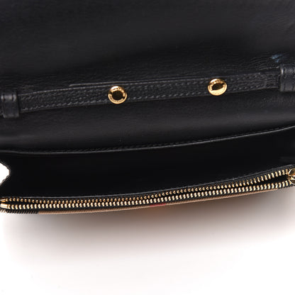 Burberry Derby Calfskin House Check Wallet On Chain Black 5 of 13