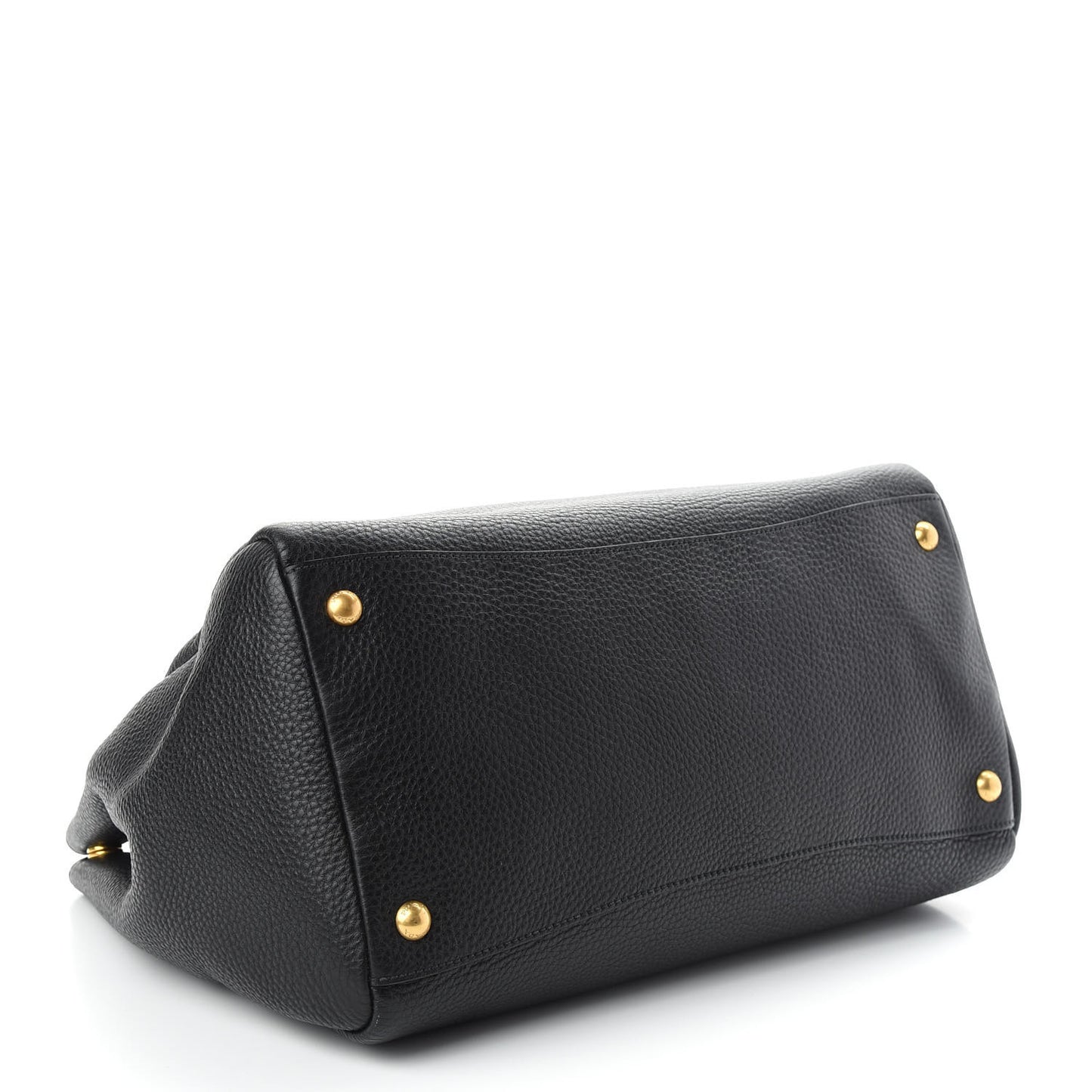 Vitello Daino Top Handle Tote Black