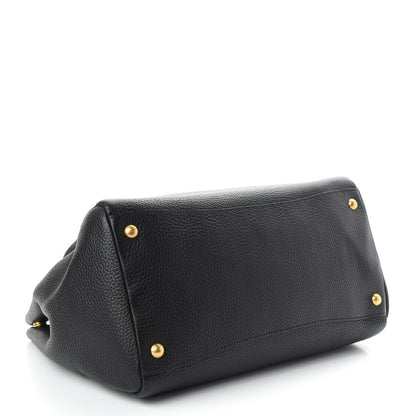 Prada Vitello Daino Top Handle Tote Black 3 of 8