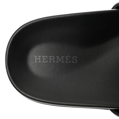Hermes Calfskin Womens Empire Sandals 36.5 Black 7 of 9