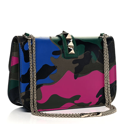 Valentino Garavani Nappa Canvas Camouflage Medium Glam Lock Rockstud Flap Multicolor 3 of 10