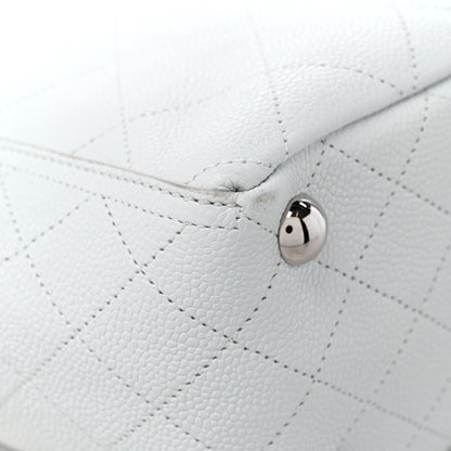 Chanel Caviar Stitched CC Pocket Tote White 10 of 11