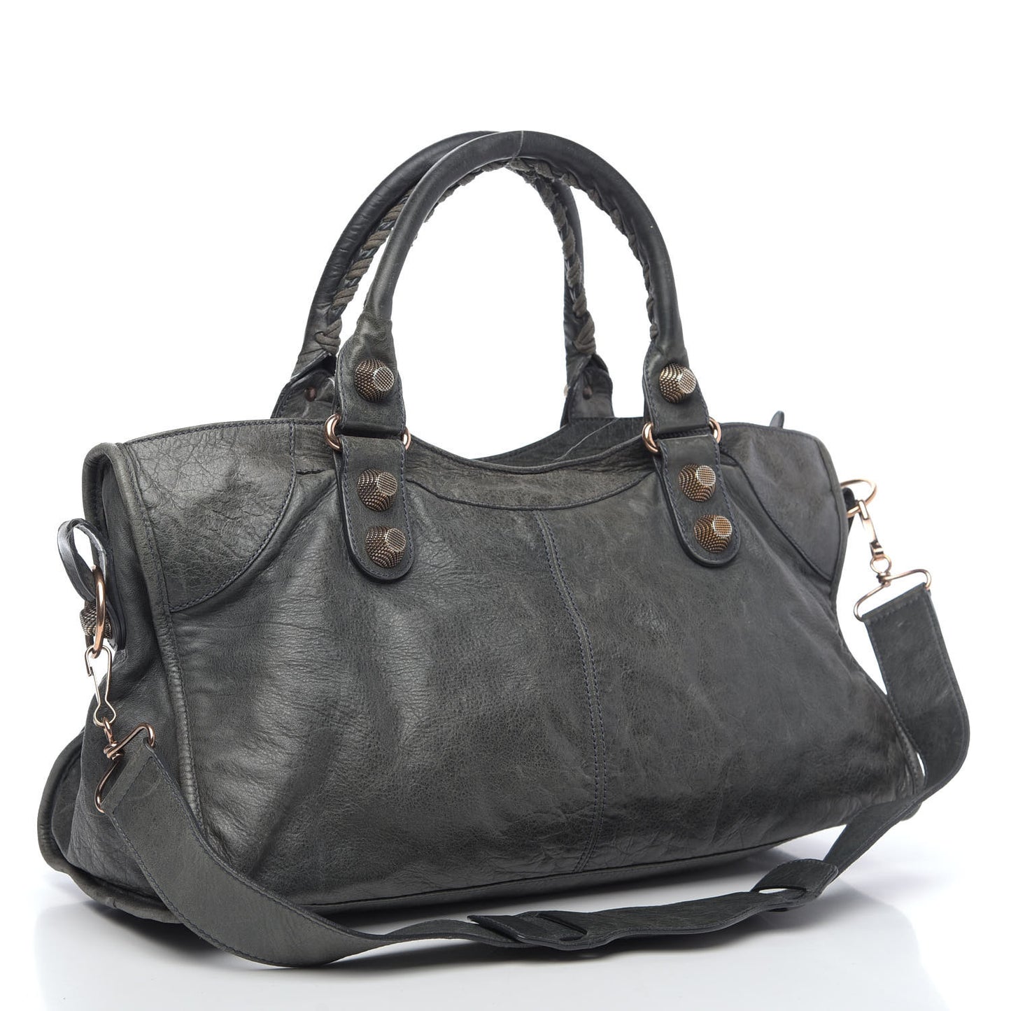 Agneau Giant 21 Rose Gold Hardware Part Time Anthracite