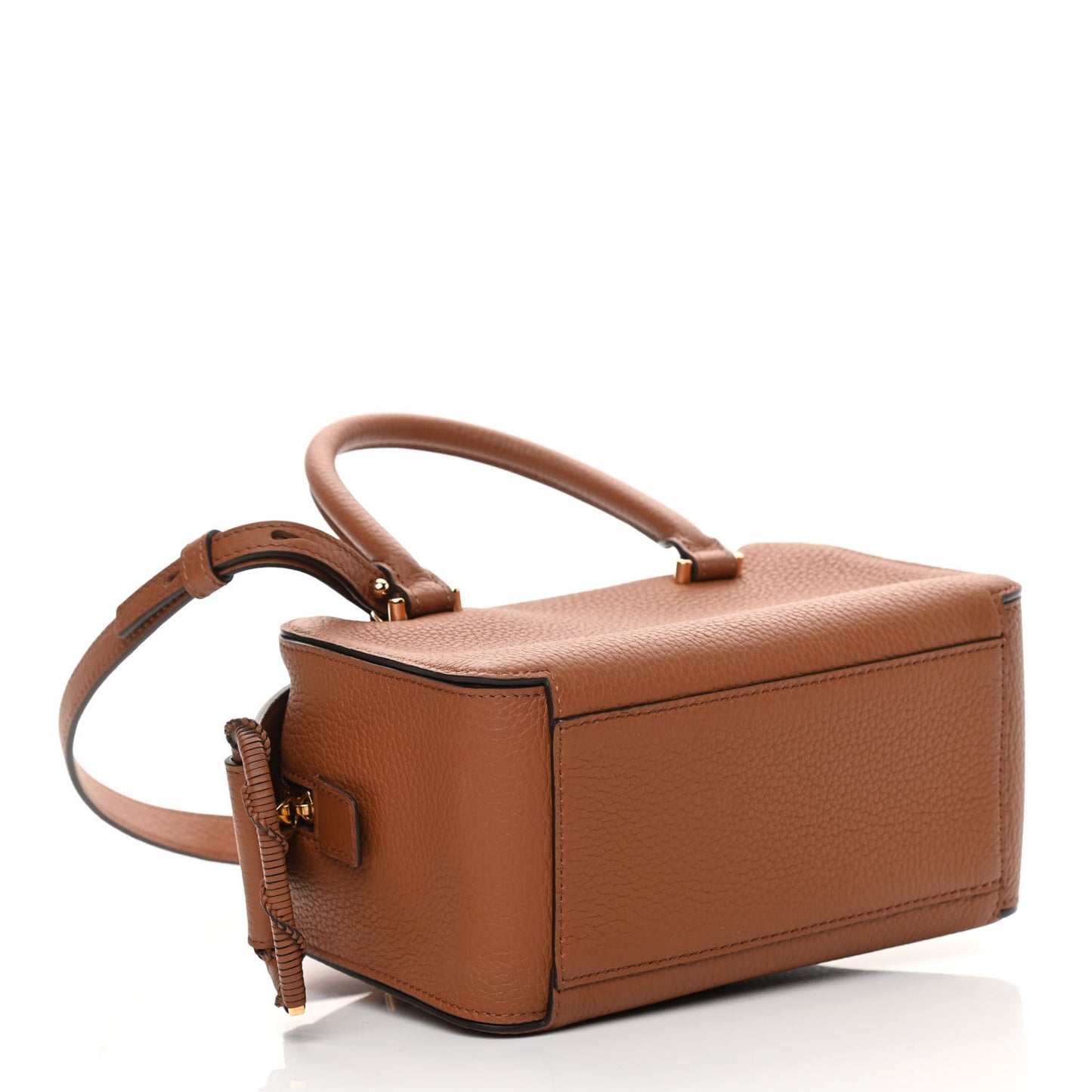 Grained Calfskin Mini Cool Box Satchel Vegetal