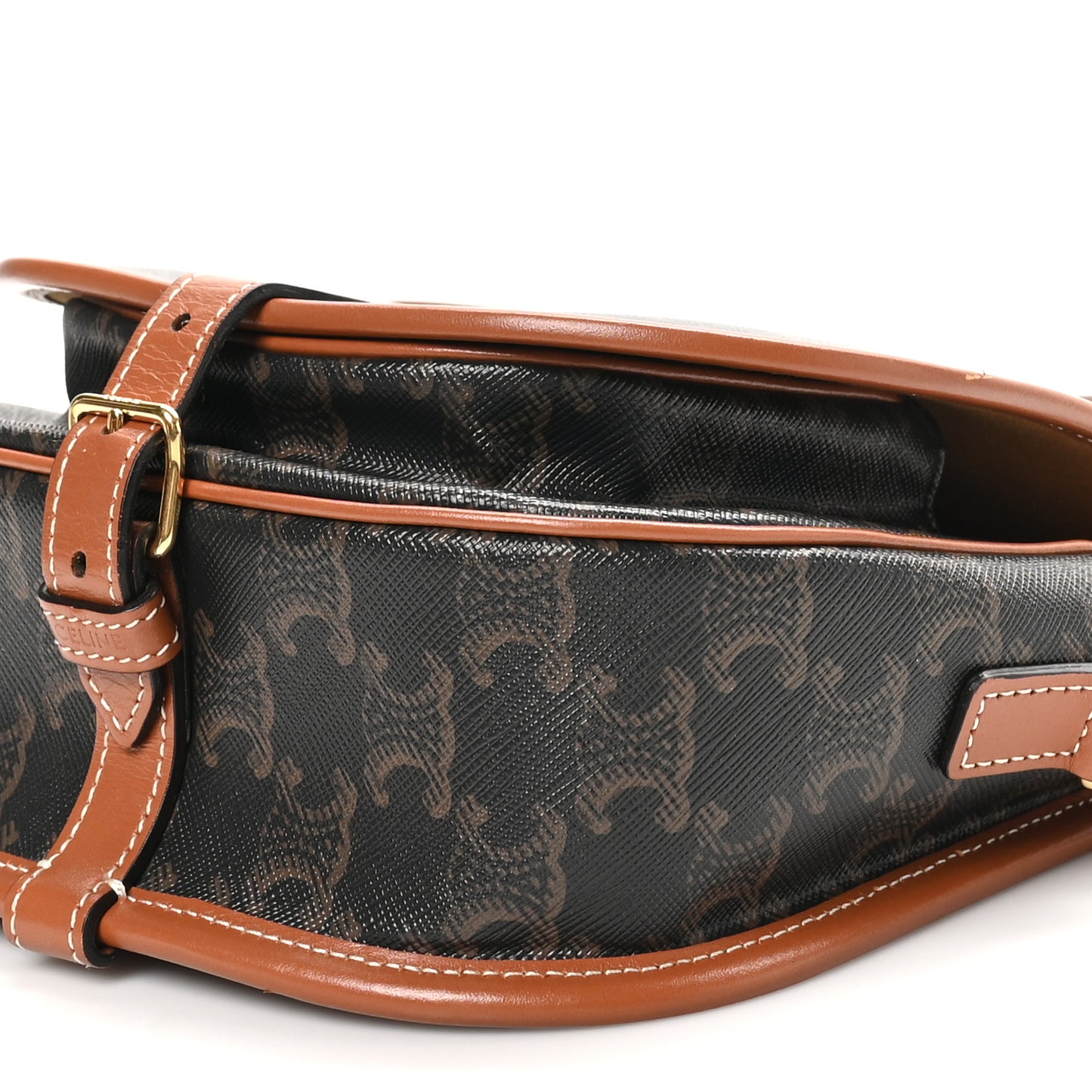 Triomphe Canvas Medium Folco Bag Tan