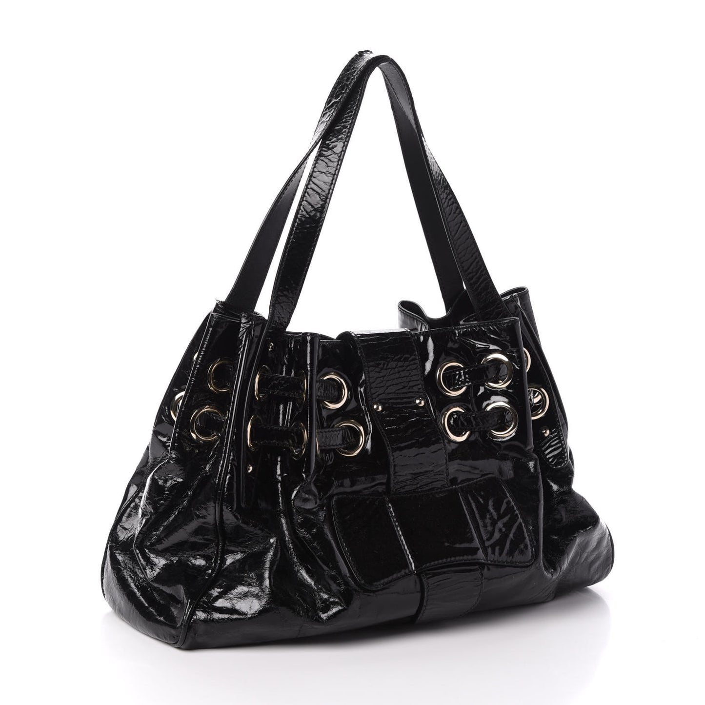 Crushed Patent Ramona Black