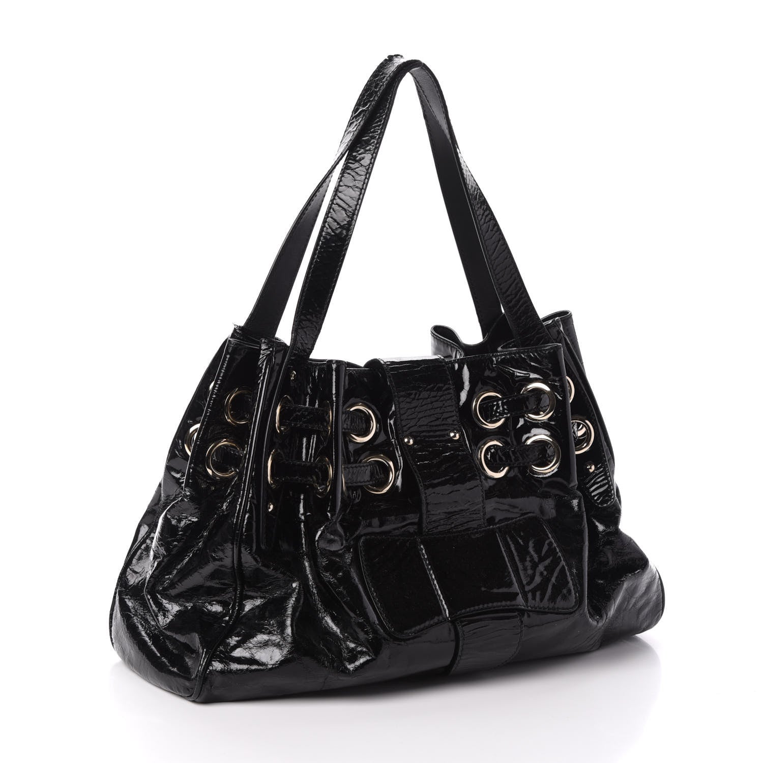 Jimmy Choo Crushed Patent Ramona Black 3 of 11