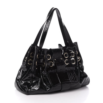 Jimmy Choo Crushed Patent Ramona Black 3 of 11