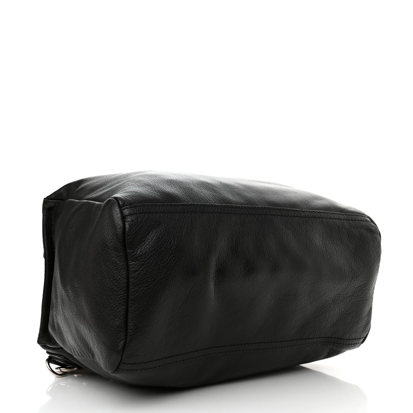 Pebbled Calfskin Medium Pyramid Stud Pandora Black