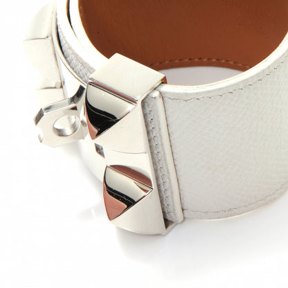 Hermes Epsom Collier de Chien CDC Bracelet White 4 of 6