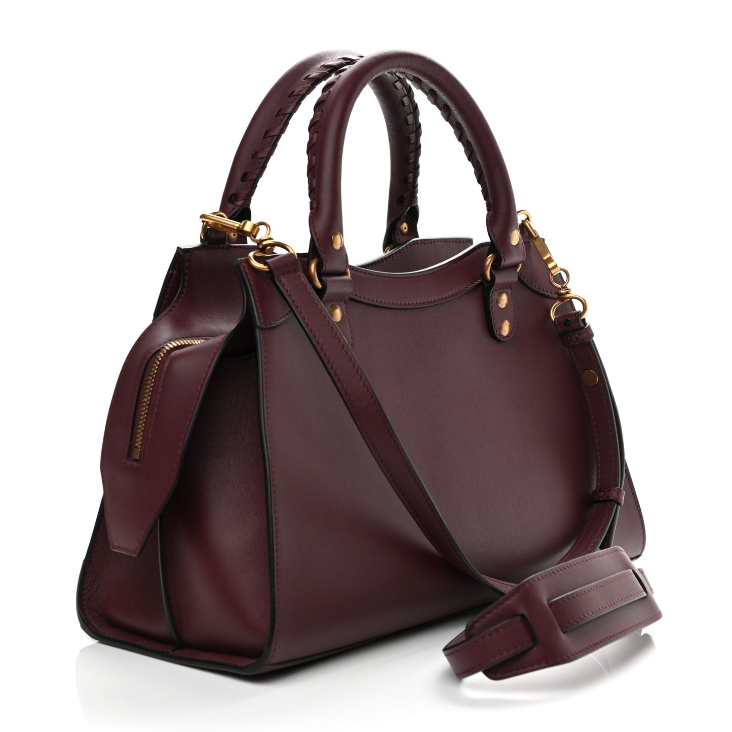 Smooth Calfskin Brass Hardware Neo Classic S City Burgundy