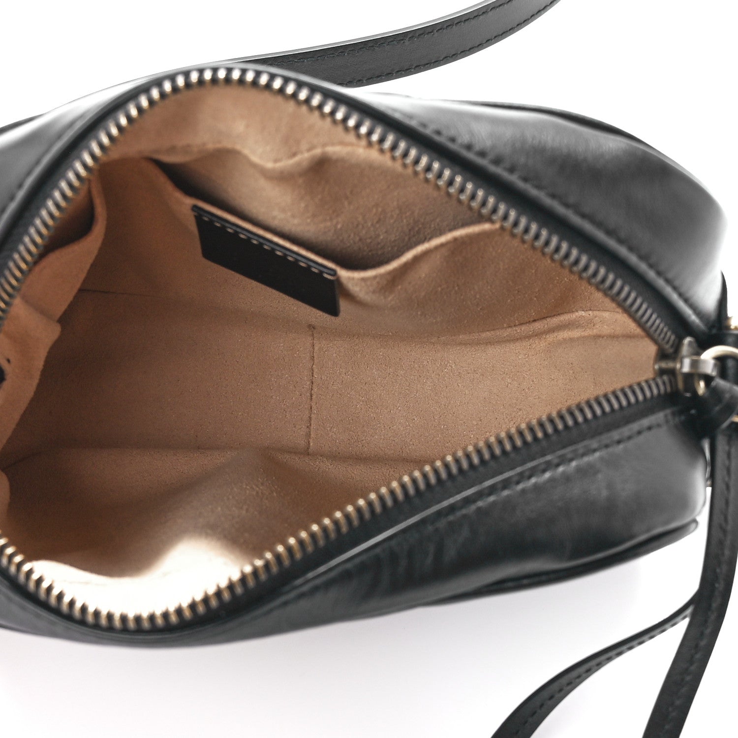 Gucci Calfskin Matelasse Mini GG Marmont Chain Shoulder Bag Black 5 of 12