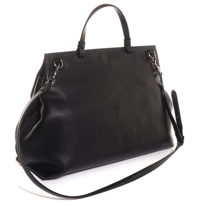 Gucci Cellarius Calfskin Large Bamboo Daily Top Handle Bag Black 3 of 9