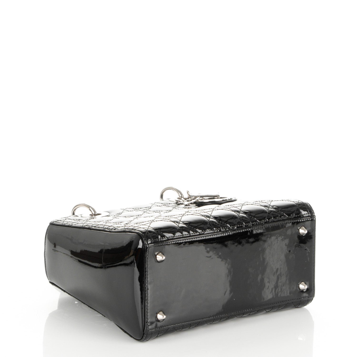 Christian Dior Patent Cannage Medium Lady Dior Black 5 of 8