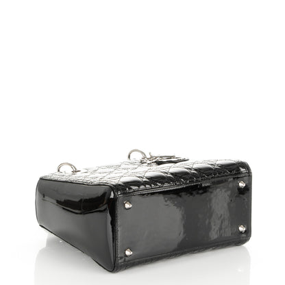 Christian Dior Patent Cannage Medium Lady Dior Black 5 of 8