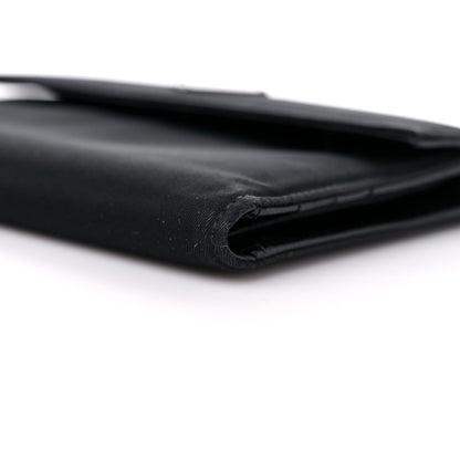Prada Tessuto Nylon Saffiano Tri-Fold Compact Wallet Black 8 of 13