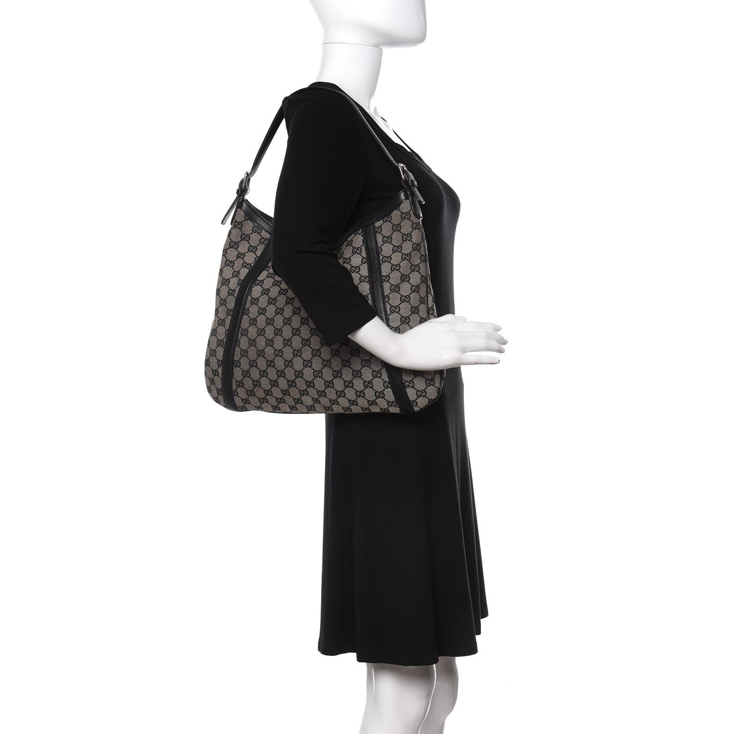 Gucci Monogram Hobo Black 2 of 10