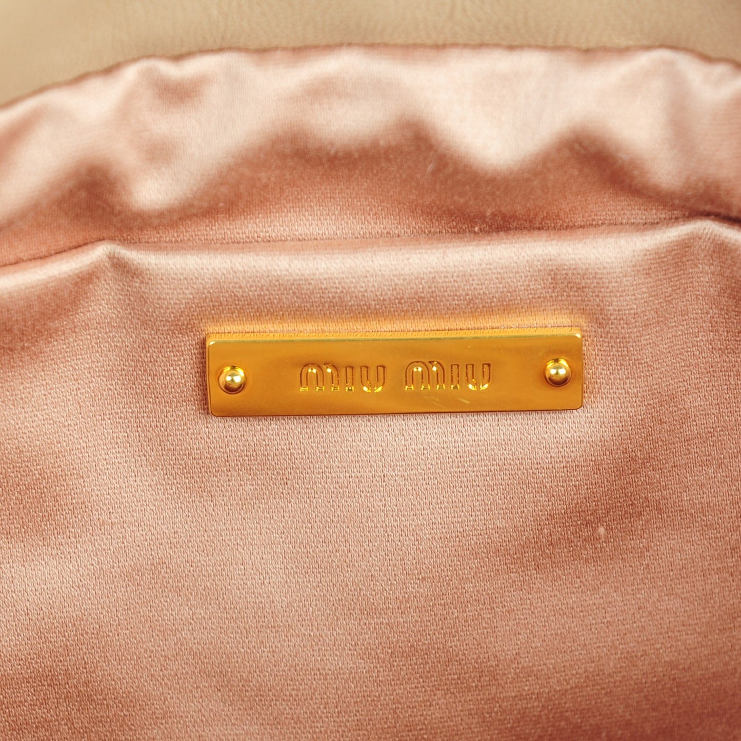 Nappa Matelasse Clutch Cammeo