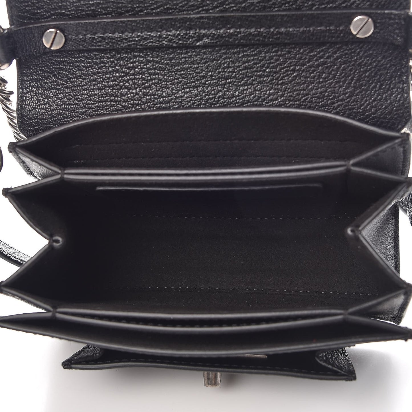 Goatskin Mini GV3 Shoulder Bag Black