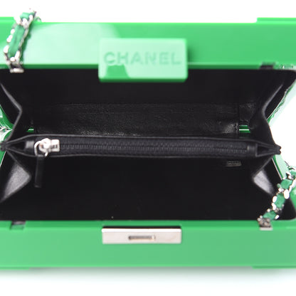 Chanel Plexiglass Boy Brick Lego Clutch Green 5 of 12