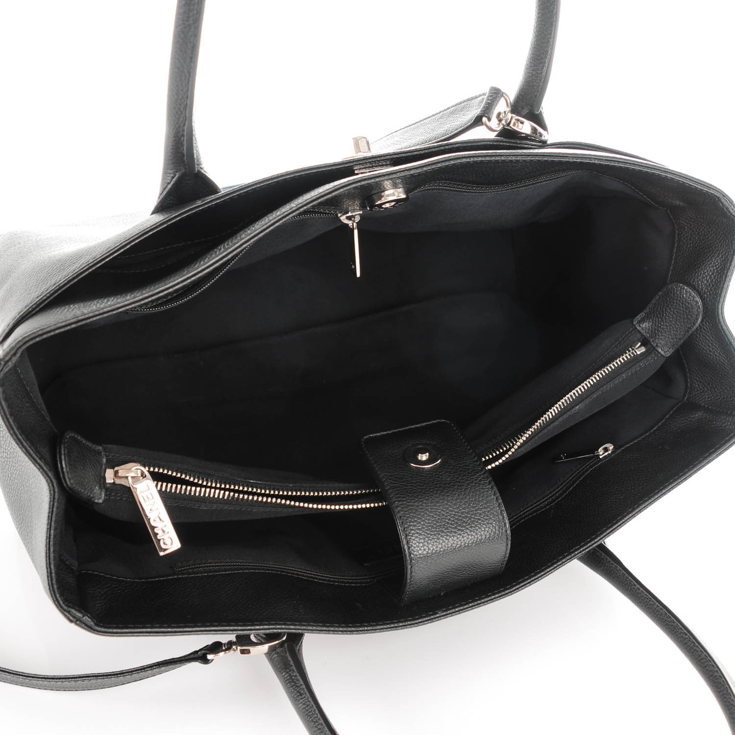 Chanel Calfskin Cerf Executive Shopper Tote Black 5 of 8