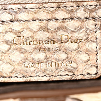 Christian Dior Metallic Snakeskin Saddle Bag Gold Multicolor 6 of 10