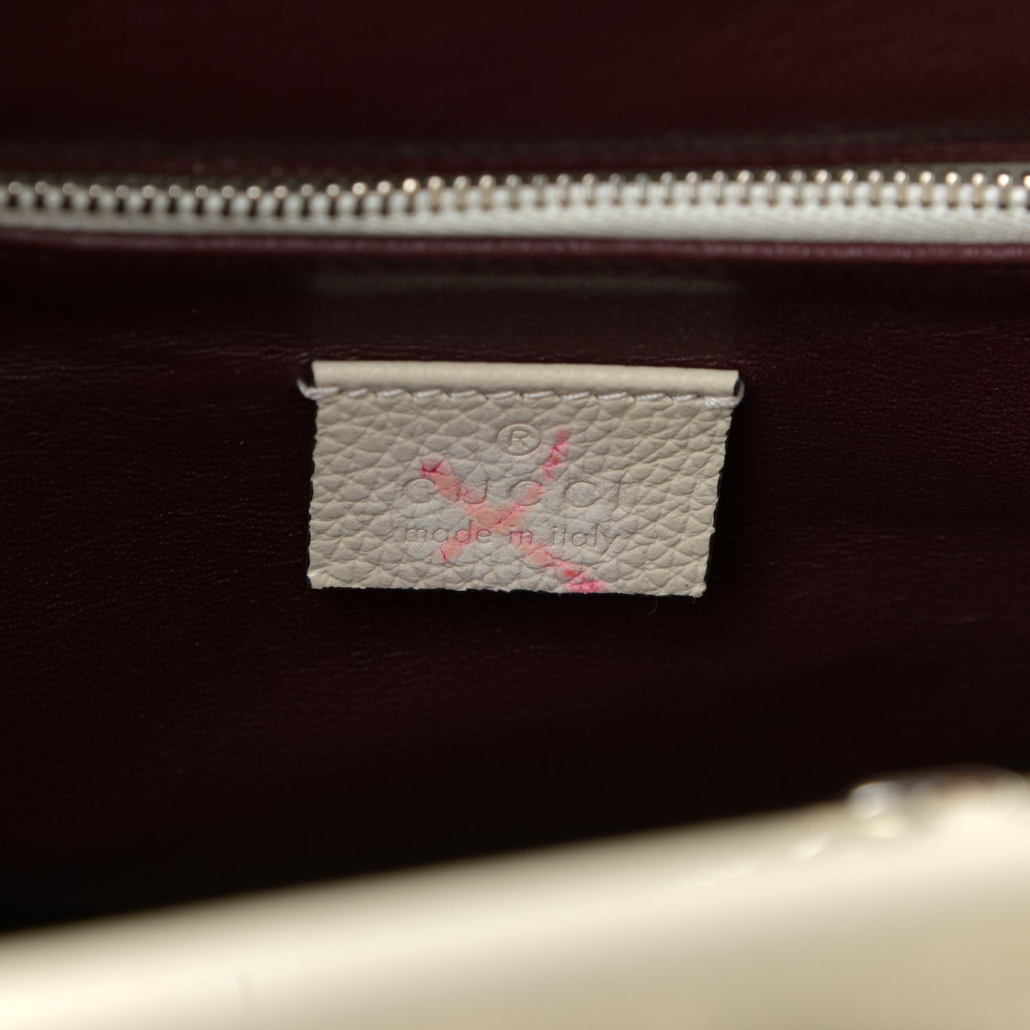Gucci Grainy Calfskin Medium Zumi Top Handle Bag Mystic White 7 of 13