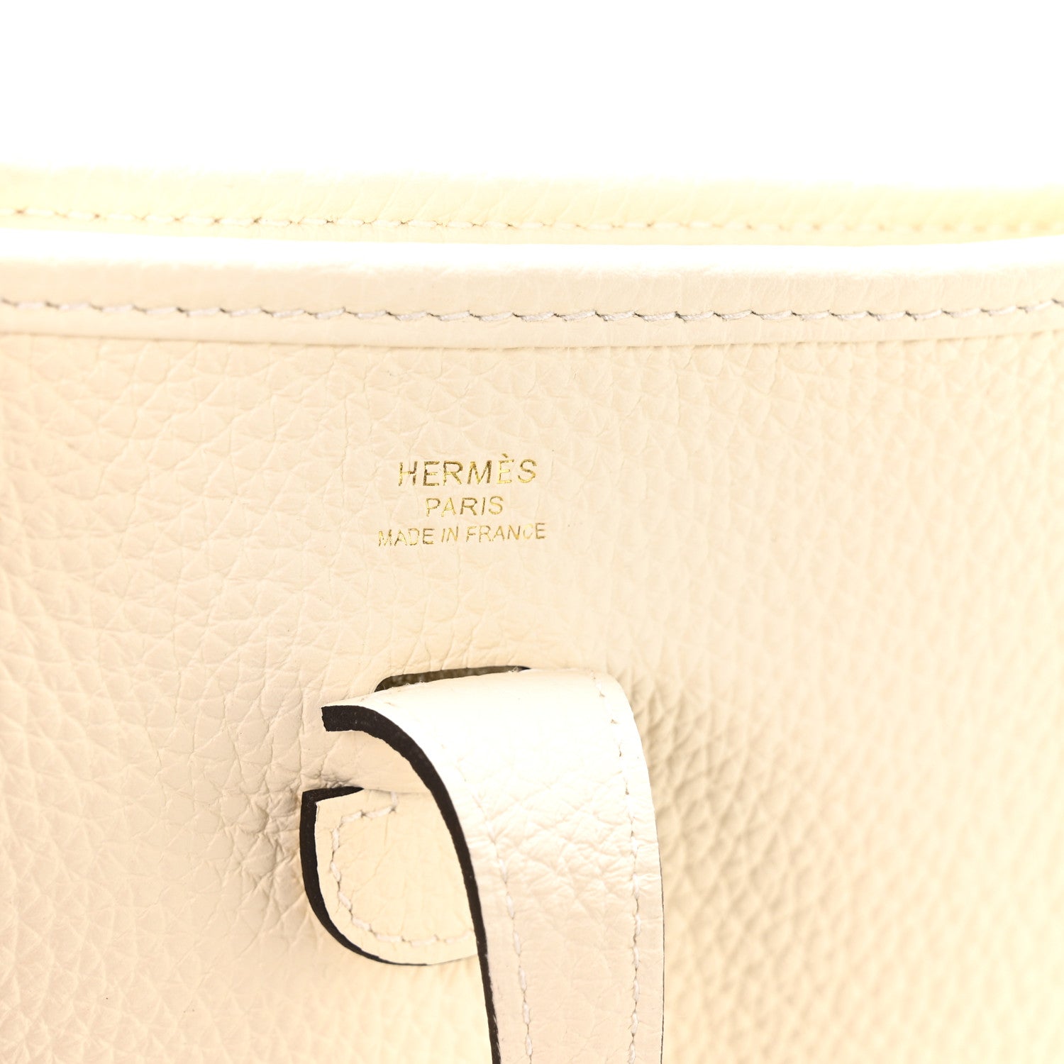 Hermes Taurillon Clemence Evelyne 23 Poche III Cream 6 of 11