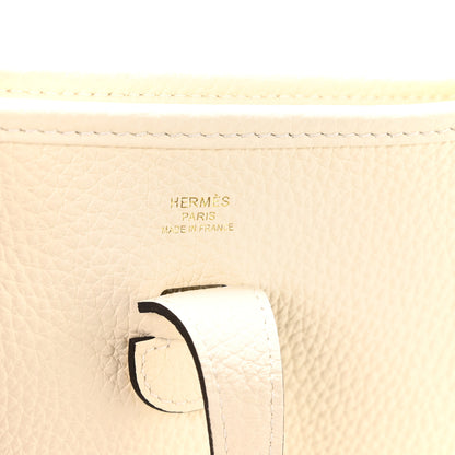 Hermes Taurillon Clemence Evelyne 23 Poche III Cream 6 of 11