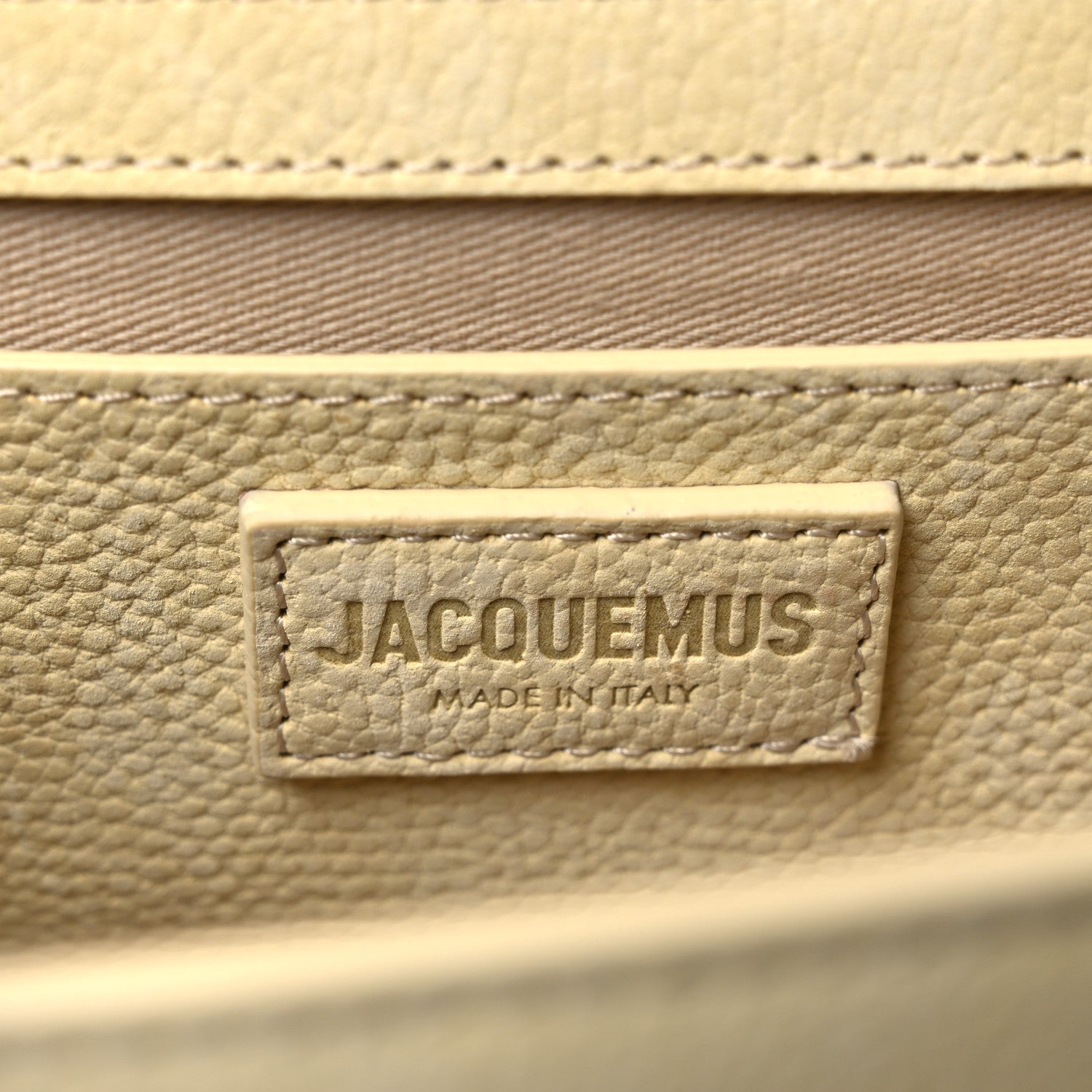 Jacquemus Grained Calfskin Le Grand Bambino Light Yellow 1837086